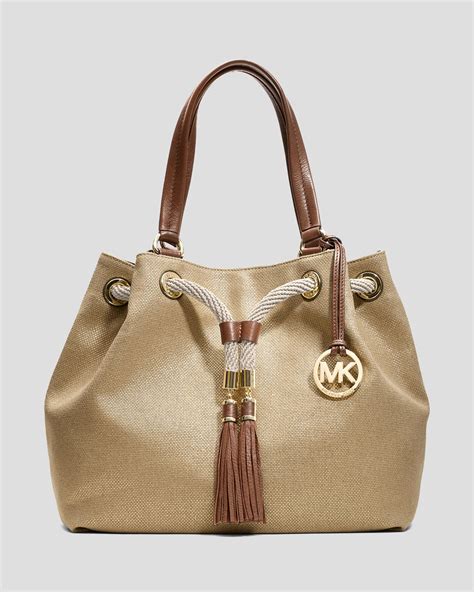 michael kors tote gold buttons|Michael Kors outlet large tote.